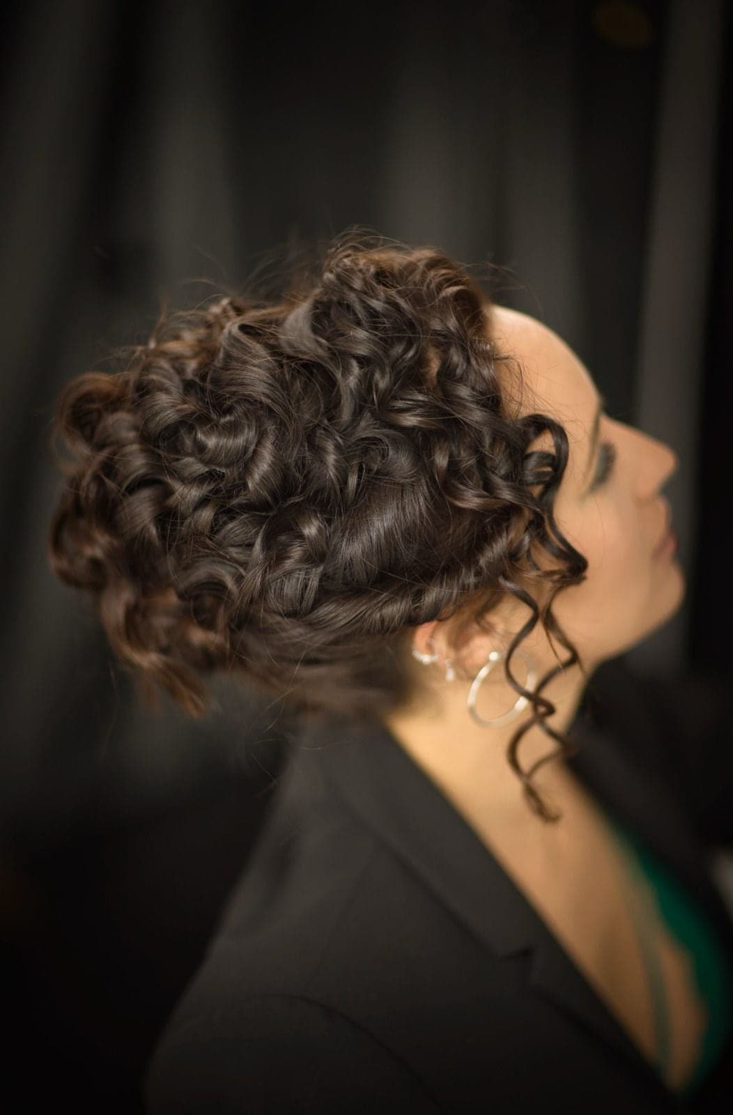 Chignon bouclé